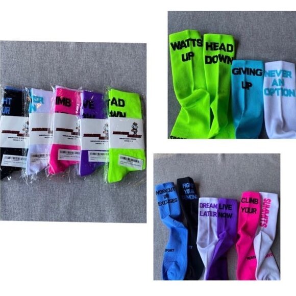 Other - 5 Pairs Athletic Socks Women and Men - Sport Bicycle Socks, Adult Size 4-8